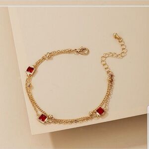 Gold geometric bracelet